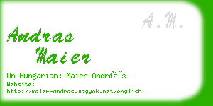 andras maier business card